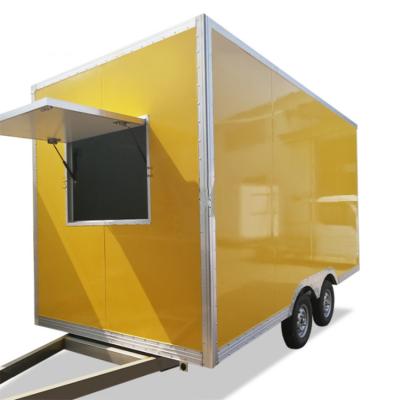 China Multifuntion fully equipped square food trucks, licensed mobile food trailers, food kiosks for sale for sale