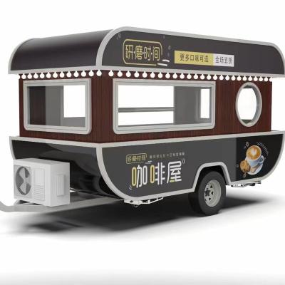 China Multifuntion mobile food trailer cart coffee tea cart soft ice cream trailer for sale worldwide for sale