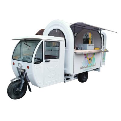 China 2022 vegetable processing factory the latest three-wheeled food truck, fast food truck, ice cream hot dog food truck for sale