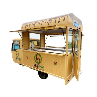 China Fast mobile electric tricycle coffee cart vegetable processing plant mobile food kitchen vending machine for sale