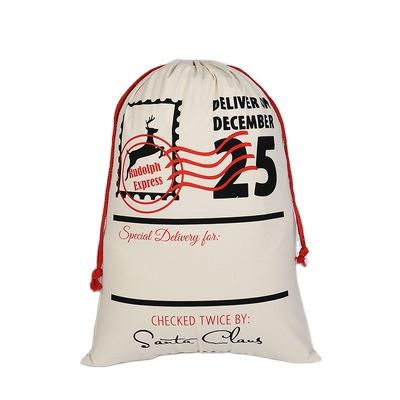 China Wholesale Partycool China Christmas Presents Christmas Santa Sacks Burlap Storage Bags with Drawstring for sale