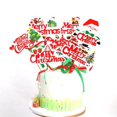 China Santa Claus Theme Christmas Paper Cake Topper Series of Merry Christmas Cake Decorating Supplies from China Partycool for sale