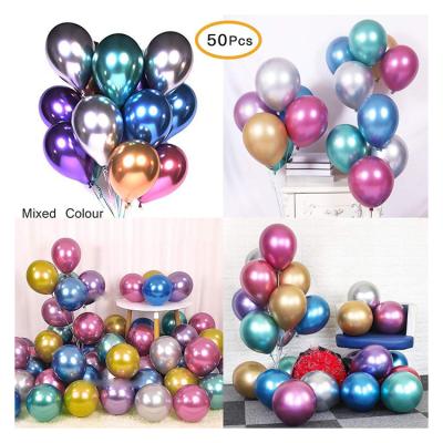 China Wholesale Partycool Metallic Balloon Metalizados Globos Birthday Party Decoration Eco-friendly Latex Chrome Cheap Disposable Party for sale