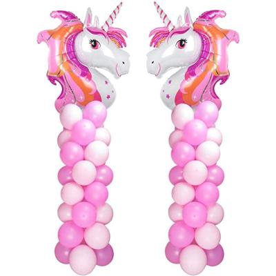 China Wholesale Eco-friendly Disposable Balloon Garland Party Decoration Set Partycool Unicorn Shape Balloon Arch Kit Stand Kit for sale