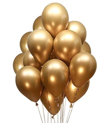 China Partycool Eco-Friendly Disposable Wholesale Metallic 12 Inch Gold Baby Shower Latex Balloons Metal Balloons 12inch Party Decorations for sale