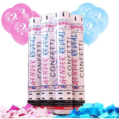 China Partycool Paper Rose Gold Confetti Cannons Biodegradable Gender Reveal Confetti Sprinkle Cannon Party Decoration for sale