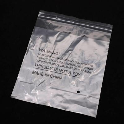 China Disposable Custom LDPE Clear Logo Printing Dusty Proof Reusable Self Adhesive Plastic Bag for sale