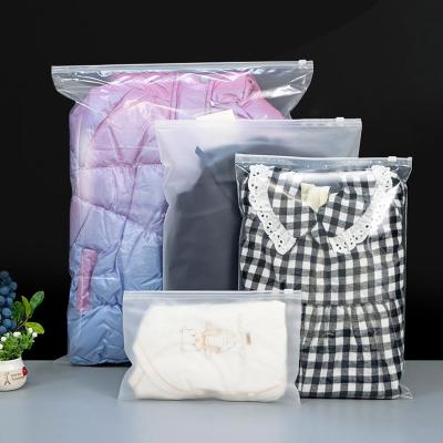 China Top Selling Recyclable Cosmetic Clear Eco Friendly Zipper Bag Factory Custom Frosted Plastic Zipper Bag for sale