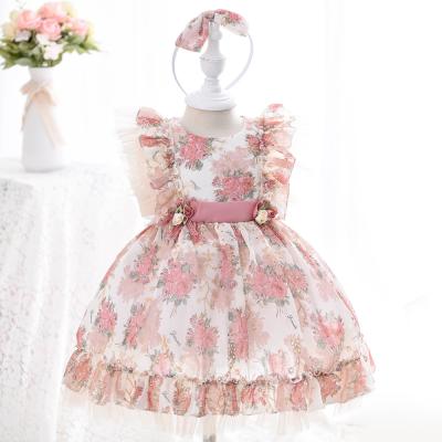 China Washable Summer Girls Princess Dress Children Dress Baby One Year Old for sale