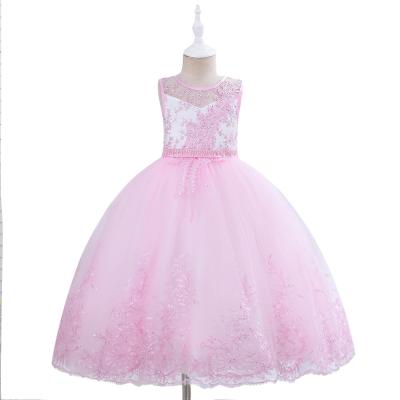 China High-end Gauze Girl Princess Dress Long little girl party host dress washable catwalk puffy costume children's performance for sale