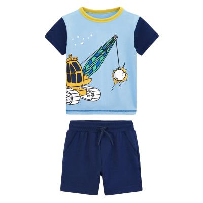 China Cotton boy short-sleeved suit of European and American children's summer style suit of casual boy's suit for sale