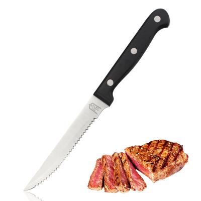 China Yangjiang Viable Factory High Quality 4.5 Inch Fashion Stainless Steel Steak Knife With POM Handle for sale