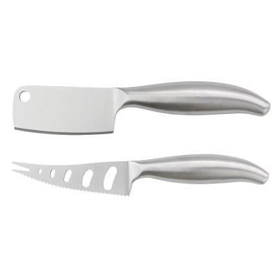 China Sustainable Factory Yangjiang Chinese 2 Piece Stainless Steel Cheese Knife Set for sale