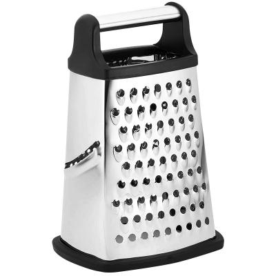 China Traditional professional stainless steel grater with 4 sides and best for parmesan, vegetables and ginger for sale