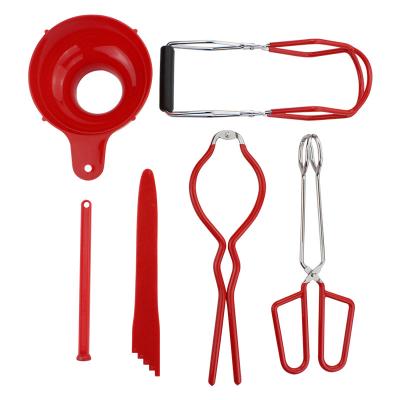 China Yangjiang Sustainable 6 Piece Chinese Canning Essentials Boxed Tool Kit For Canning And Dehydrating Green Red Color for sale