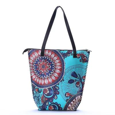 China New Arrival PORTABLE Women's Retro Ethnic Style Shoulder Large Handbags Shopping Bag for sale