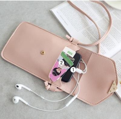 China 2021 fashion touch screen wholesale clear window purse phone packaging cross small - body PU leather cell phone bags for sale