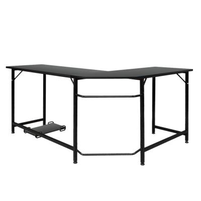 China Amazon Hot Selling Adjustable L-Shaped Computer Desk Black All-in-One Computer Desk (Height) for sale