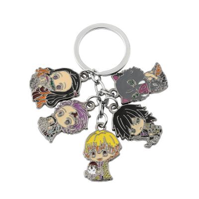 China Metal Maker Sublimation Metal Cartoon Character Demon Slayer Key Chain for sale