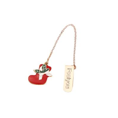 China 2021 Cheap Cartoon Fashion OEM Customize Student Metal Folder Bookmarklet Christmas Gifts Pendant Bookmark for sale