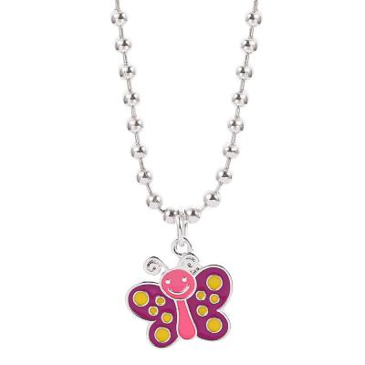 China Fashion 2021 Popular Beautiful Butterfly Pendant Necklace Woman Lady Fashion Necklace Beautiful for sale