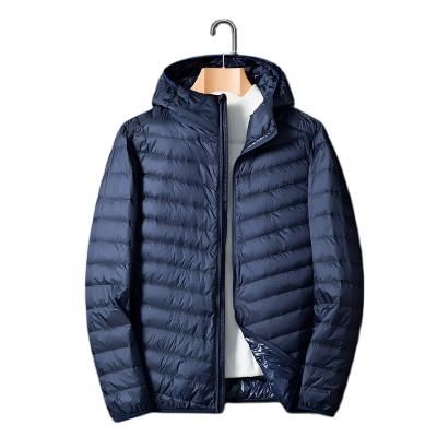 China Autumn Winter Plus Size QUICK DRY 90% Duck Down Coat Men Hooded White Ultra Light Down Fabric Warm Windproof Male Parka Jackets for sale