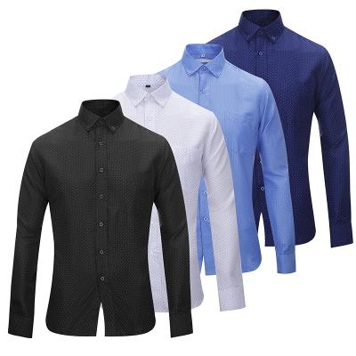 China Anti-wrinkle long sleeve young man shirt for men printed shirts camisas masculinas blouse hombre shart for sale