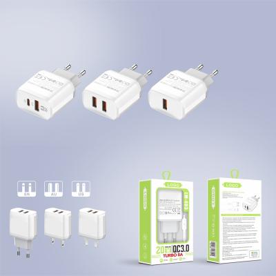 China 65W 5W 18W 20W 30W 48W Manufacturer 65W 5W 18W 20W 30W 48W Dual C Mobile Phone Chargers Usb V8 Usb V8 Palladium QC3.0 UK EU Plug EU Plug Wall Phone Charger For Android for sale