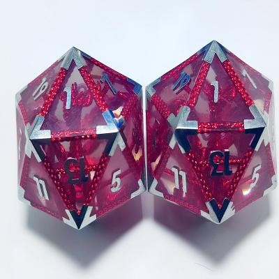 China Dragon and Dungeon Direct Selling Dies D20 Metal Resin Single Dies 22mm Dragon Dice for sale