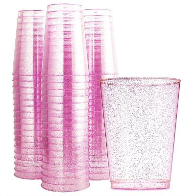 China Home Party / Weddings / Tumblers Cups Rose Gold Glitter Disposable Plastic for sale