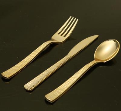 China Home.Restaurant.Bar.Hotel.Wedding Gold Metallic Disposable Silverware for sale