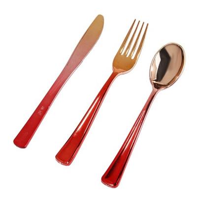 China Fashionable Romantic Romantic Style Multi Colored Disposable Silverware for sale