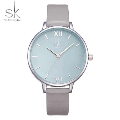 China Shengke K0056 Water Resistant Watches Women Fashion Watch Dress Leather Strap Elegant Ultra Thin Wristwatch Montre Femme Reloj Mujer New 2020 for sale