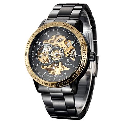 China 98226 Running Mechanical Luxury Hollow Black Strap IK DYE Water Resistant Automatic Timer Business Sale Mens Watches for sale