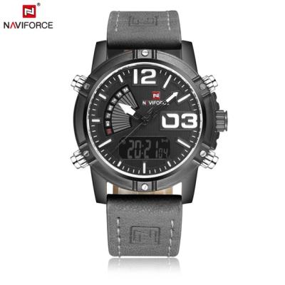 China NAVIFORCE 9095 Day/Date Brand Men's Sport Watches Dual Display Watch Analog Digital Quartz Electronic Wristwatches for sale