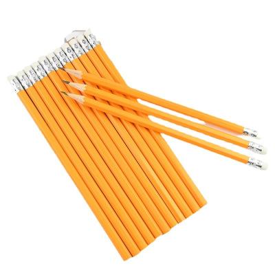 China Office School Pencil Factory Standard Logo Wooden Cheap Wholesale Bulk Pencil Custom Design HB Black Pencil With Eraser for sale