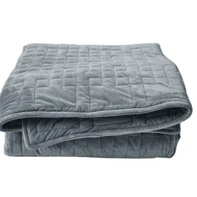 China Cozy Style Anti-Static Warm Soft For Adults Bedroom Gravity Blanket With Glass Pellets for sale