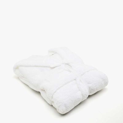 China Wholesale Home Hotel White Super Soft Skin Luxury Bathrobe QUICK DRY Soft Skin Friendly Light Weight for sale