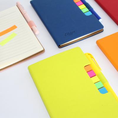 China RTS Lined Notebook with Sticky Hints Notebook with Pen Notepad Diary for sale