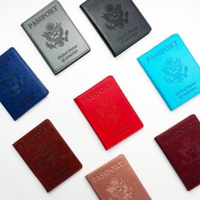 China Vintage factory 4 incerts position wholesale cheap price PU leather passport holder cover for card holder for sale