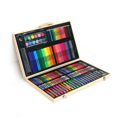 China JE-C001 Custom Colored Pencils JE-C001 Bulk Silky Fabric Toddler Pencil Case 180pcs Color Pencils Jumbo Paper for sale