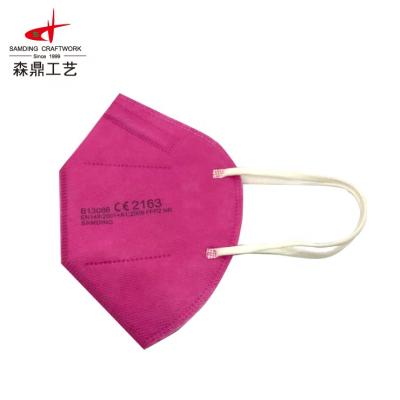 China Fabric+Melf-brown nonwoven fabric disposable ffp2 face mask in pink color ffp2 kn95 5 layer nonwoven filter halfmasks for sale