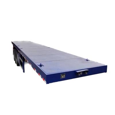 China Transport 20' shipping container manufacturer 20ft truck trailer 2 feet axle flatbed semi trailers for sale in UAE for sale