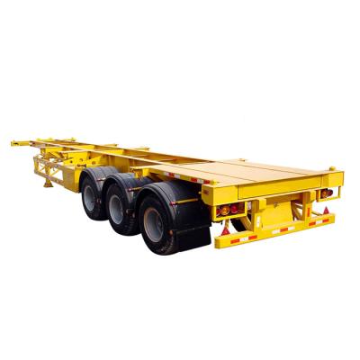 China Truck trailer 2 axles 3 axles 40feet 40ton skeleton frame frame transport container semi trailer for sale for sale