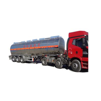 China Truck trailer 3 axles diesel gasoline truck aluminum alloy fuel tanker tank petrol and oil semi trailer for sale for sale