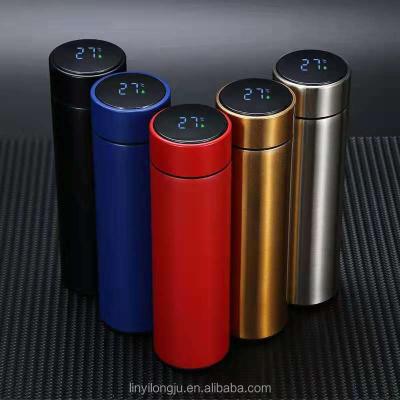 China Hot Selling Viable Hydrometer Pot Led Thermos Rvs Coffee Food Double Walled Glass Smart Thermo Box for sale