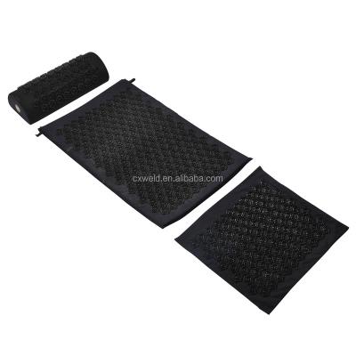 China Fitness Exercise Acupressure Massage Mat 100% Cotton Acupressure Mat Set With Acupressure Foot Mat With Loop for sale