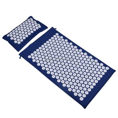 China Chinese Natural Canvas Acupressure Mat Foot Shakti Plastic Spikes Fitness Exercise Massage Mat and Pillow Set by Akkupressur for sale