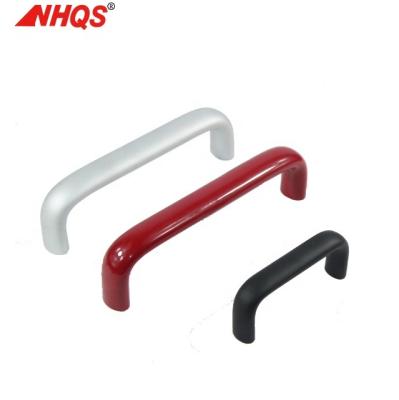 China Mechanical Hardware / Aluminum Profile NHQS QS0806.37 Tapped Oval Handle Handles Oval Solid Aluminum Alloy Handle for sale