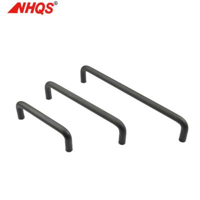 China Various Mechanical Hardware or Aluminum Profiles NHQS QS0806.48 Aluminum Alloy Bar Handle Diameter 20mm Round U-shaped Cabinet Handle for sale